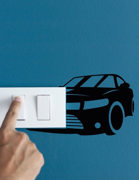 Nálepka na stenu k vypínaču svetla auto