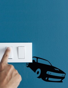 Nálepka na stenu k vypínaču svetla dodge charger