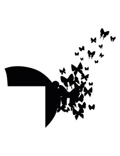 Nálepka na stenu k vypínaču svetla motýle 2