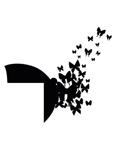 Nálepka na stenu k vypínaču svetla motýle