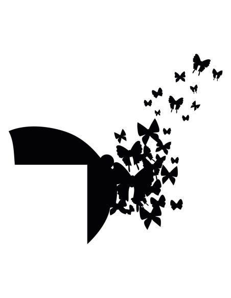 Nálepka na stenu k vypínaču svetla motýle