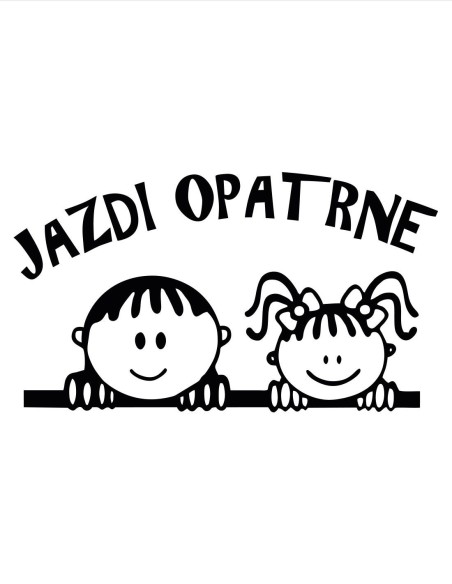 Nálepka jazdi opatrne