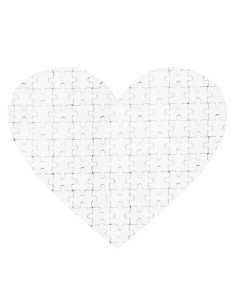 Puzzle s vlastnou potlačou v tvare srdca 2