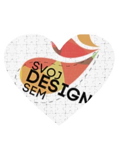 Puzzle s vlastnou potlačou v tvare srdca