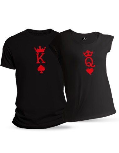Partnerské tričká king and queen