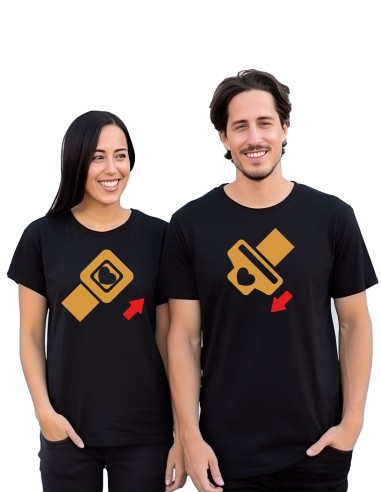Partnerské valentínske tričká pasažieri