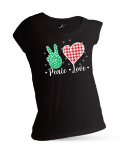 Dámske tričko s potlačou peace and love