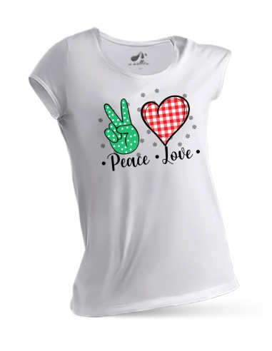 Dámske tričko s potlačou peace and love