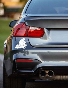 Nálepka na auto oldschool motorka