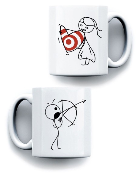 Hrnčeky pre zamilovaný pár hra lásky