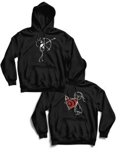 Partnerské mikiny so zamilovanou potlačou hra lásky