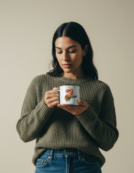 Smaltovaný hrnček s vlastnou potlačou