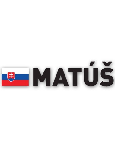 Nálepka na bicykel s menom a vlajkou