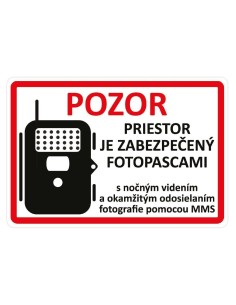 Nálepky sada priestor je zabezpečený fotopascami
