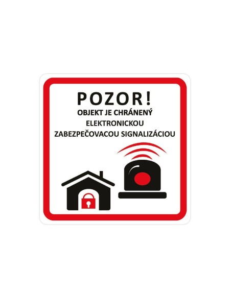 Nálepky sada pozor objekt je chránený signalizáciou