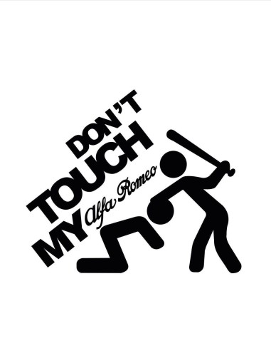 Nálepka don´t touch my alfa romeo