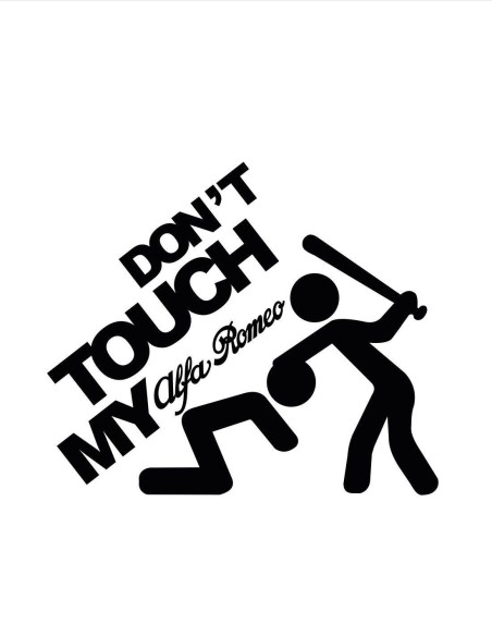 Nálepka don´t touch my alfa romeo