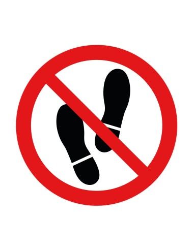 Nálepka zákaz vstupu v topánkach