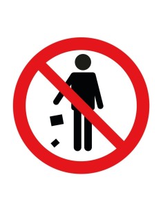 Nálepka zákaz vysýpania smetí