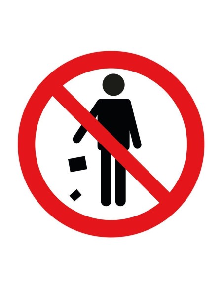 Nálepka zákaz vysýpania smetí