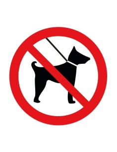 Nálepka zákaz venčenia psov