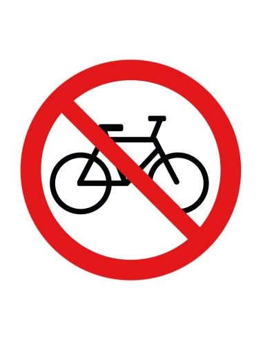 Nálepka zákaz vstupu s bicyklom