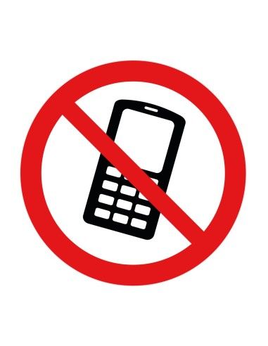 Nálepka zákaz používania mobilu