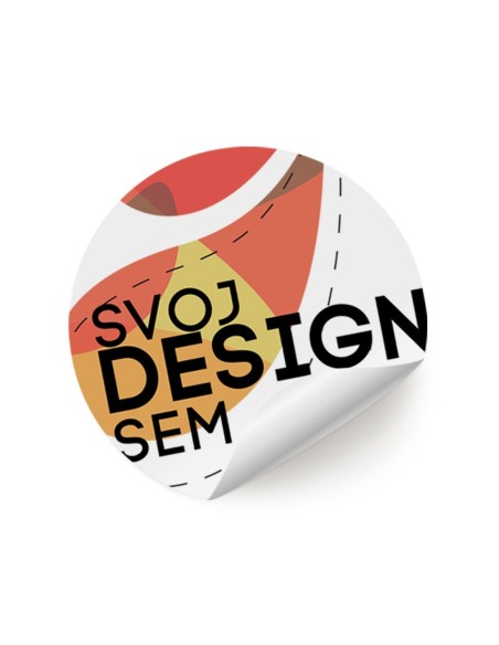 Nálepka okrúhla s vlastnou potlačou