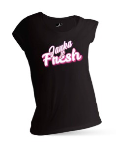 Dámske tričko čierne (na doplnenie mena) je fresh