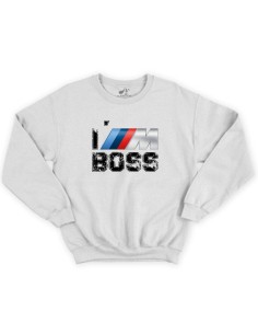 Pulóver biely s potlačou I´M BOSS