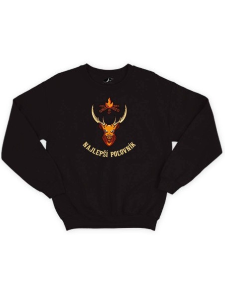 Pulóver s nápisom najlepší poľovník.