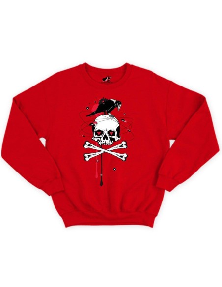 Pulóver s vranou a lebkou