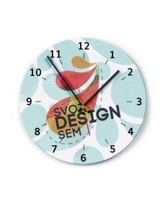 Nástenné hodiny so stupnicou s vlastnou potlačou
