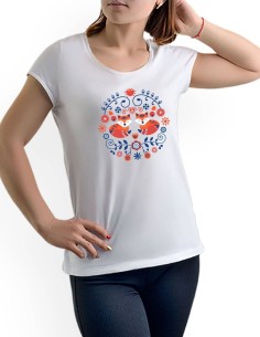 Tričko levandulové Folk fox 2