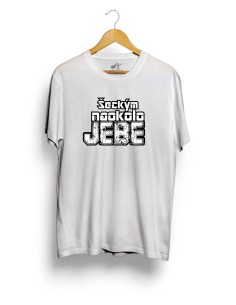 Tričko čierne šeckým naokolo JEBE 2