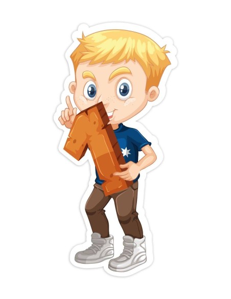 Nažehlovačka chlapček s číslom 1