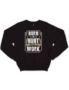 Pulóver zelený s poľovníckou potlačou born to hunt 2