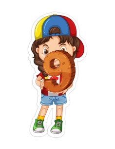 Nažehlovačka dievčatko s číslom 9