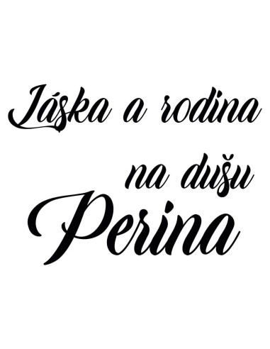 Nálepka na stenu s citátom o láske a rodine