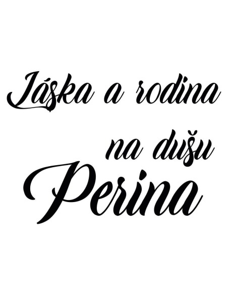 Nálepka na stenu s citátom o láske a rodine