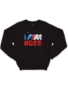 Pulóver biely s potlačou I´M BOSS 2