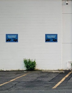 Tabuľa zákaz parkovať súkromný pozemok