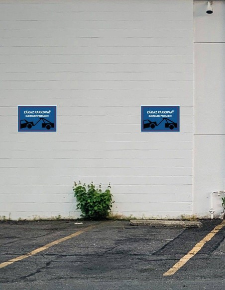 Tabuľa zákaz parkovať súkromný pozemok