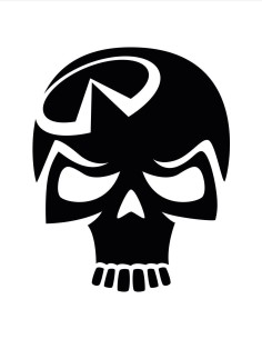 Nálepka na auto infiniti lebka 2