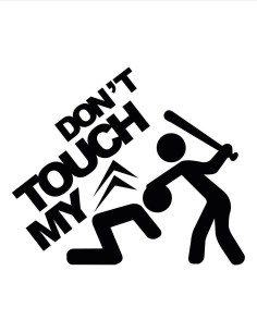 Nálepka na auto don´t touch my citroen 2