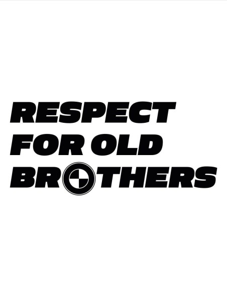 Nálepka BMW respect  for old brothers