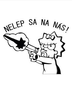 Nálepka na auto nelep sa na nás 2