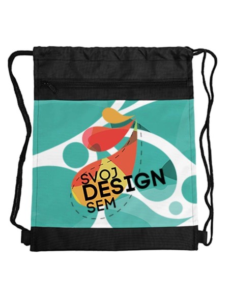 Vrecko na chrbát s vreckami na zips s vlastnou potlačou